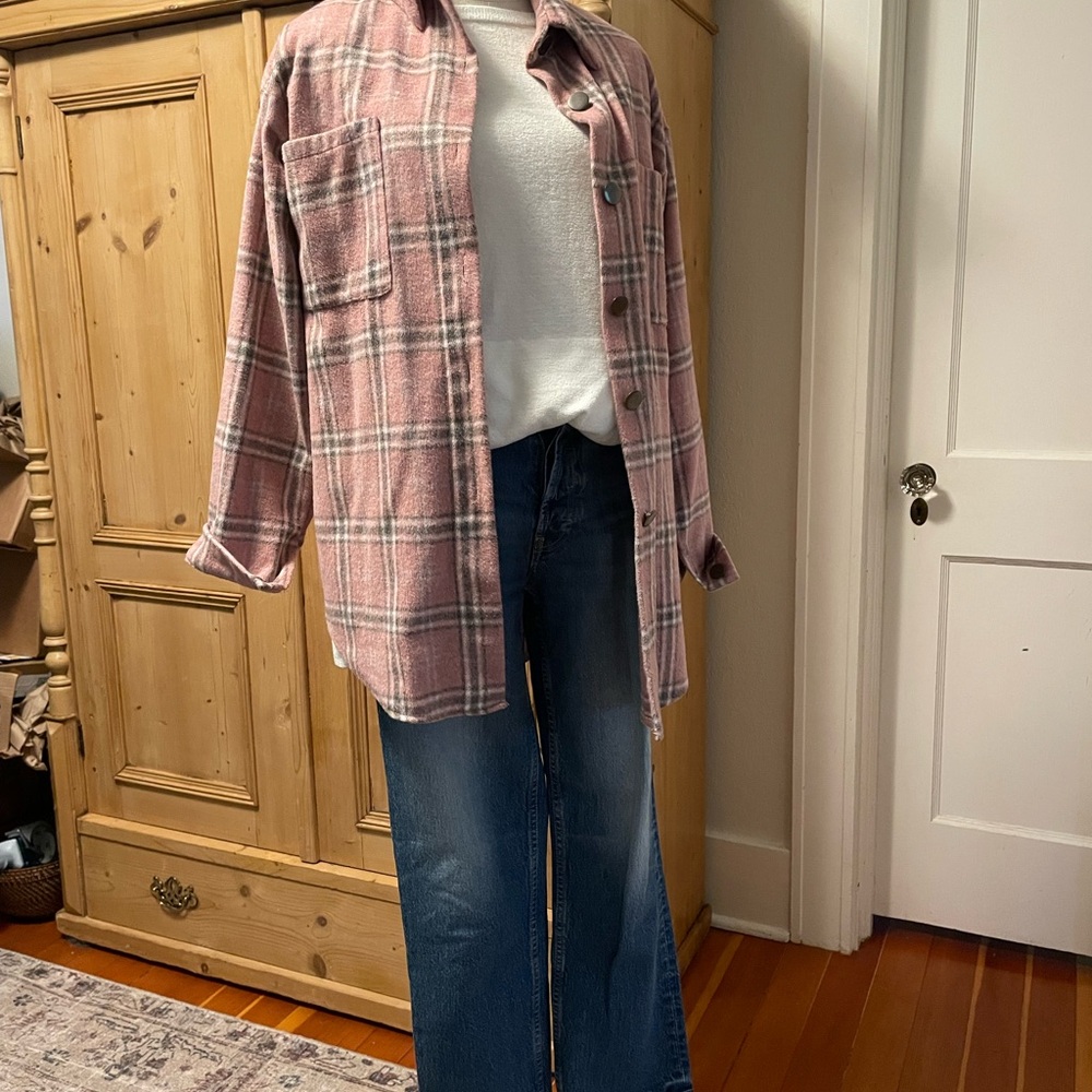Pink Plaid Button Down Shirt - Picture 11 of 13